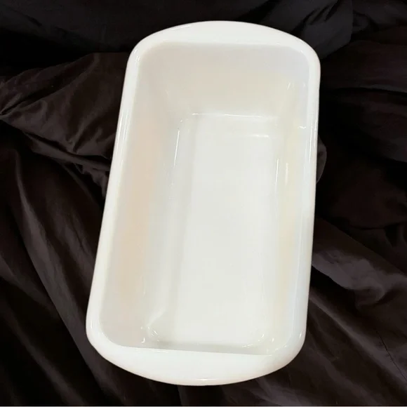 Vintage Milk Glass Baking Dish Sunflowers - Picture 3 of 7